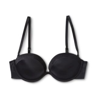 Self Expressions By Maidenform Womens Plunge Strapless Bra 5656   Black 34D