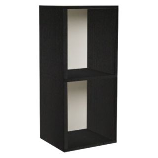 Storage Cabinet Way Basics Eco Modular 2 Shelf Storage Shelf Black Wood Grain