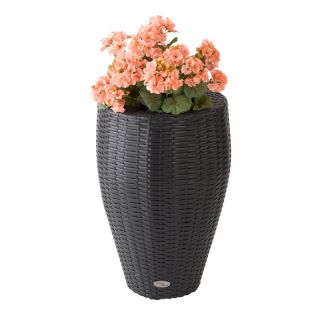 DMC Products Inc 24 in. Curved Round Resin Wicker Vista Planter Multicolor  