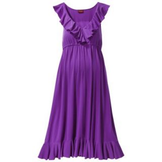 Merona Maternity Sleeveless Ruffle Trim Dress   Purple XXL