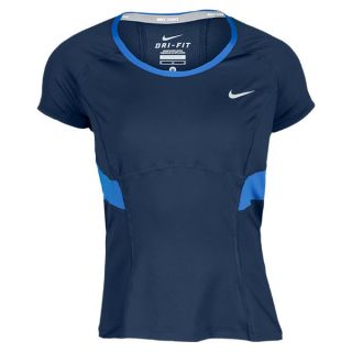 Nike Women`s Power Short Sleeve Tennis Top Medium 454_Armory_Navy