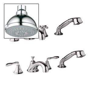 Grohe 25 502 BE0 27682000 Seabury Roman Tub Filler with Personal Hand Shower wit