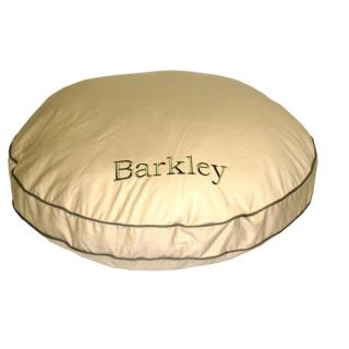 Everest Pet Twill Classic Round Dog Pillow with Sage Cording 0130 Khaki Size