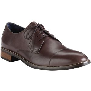 Cole Haan Mens Lenox Hill Cap Toe Oxford Dark Brown Shoes   C11631