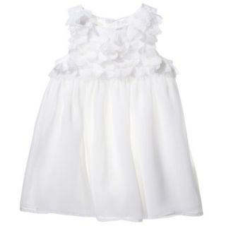 Cherokee Infant Toddler Girls Sleeveless Dress   White 3T