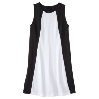 Mossimo Womens Colorblock Shift Dress   Black/Fresh White XS