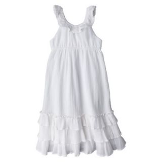 Cherokee Infant Toddler Girls Ruffle Maxi Dress   White 18 M