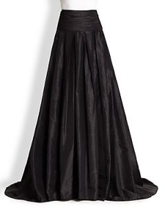 Carolina Herrera Silk Cummerbund Ball Gown Skirt   Black