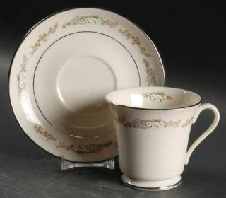 Gorham Rondelle Footed Cup & Saucer Set, Fine China Dinnerware   Classic Collect
