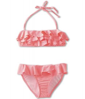 Seafolly Kids Tropica Crush Ruffle Tube Bikini Girls Swimwear Sets (Red)