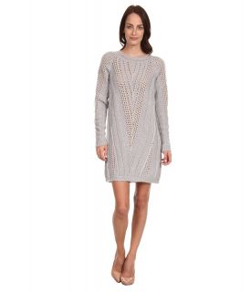 See by Chloe Boat Neck L/S Oversized Sweater Dress Womens Dress (Gray)