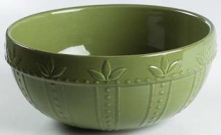 Signature Sorrento Oregano (Green) 7 Mixing Bowl, Fine China Dinnerware   Green