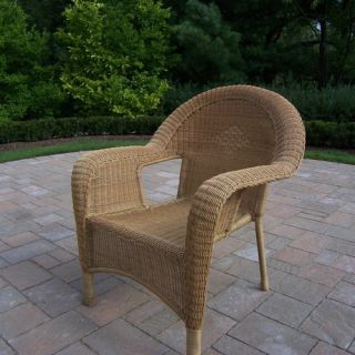 Oakland Living Resin Wicker Arm Chair (Set of 2) 90030 C CF / 90030 C HN / 90