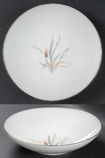 Style House Simplicity Coupe Soup Bowl, Fine China Dinnerware   Gray & Tan Wheat