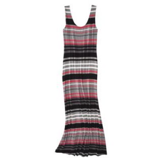 Merona Womens Knit Maxi Tank Dress   Grey/Coral Stripe   XXL(19)