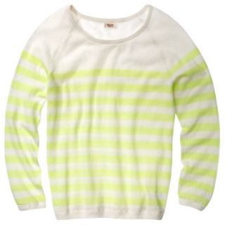 Mossimo Supply Co. Juniors Long Sleeve Mesh Pullover Sweater   Lime