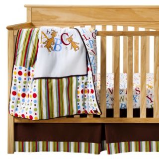 Dr Seuss ABC 3Pc Crib Bedding Set   Brown by Lab