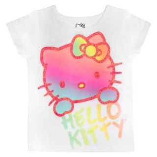 Hello Kitty Infant Toddler Girls Short Sleeve Tee   White 3T