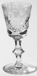 Edinburgh Crystal Lochnagar Cordial Glass   Etched Grapes, Cut Diamond,Thumbprin