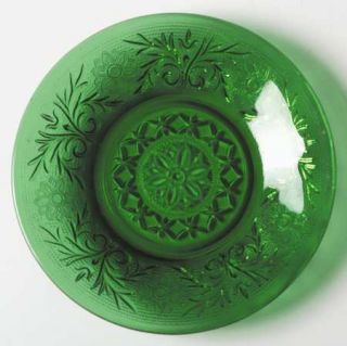 Anchor Hocking Sandwich Forest Green Custard Cup Liner/Plate   Forest Green, Gla