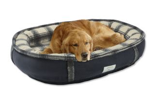 Wraparound Dog Bed With Memory Foam / Medium   Dogs 35 50 Lbs., Black/White, Medium