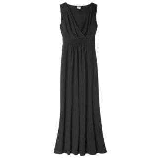 Merona Womens Woven Drapey Maxi Dress   Black   XS