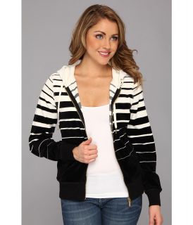 Calvin Klein Variegated Stripe Hoodie Womens Sweatshirt (Black)