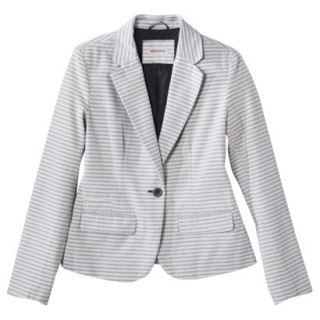 Merona Womens Tailored Blazer   Black/White Stripe   2