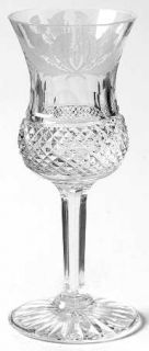 Edinburgh Crystal Thistle (Tall) Cordial Glass   Tallstem,Cut Flower,Cross Hatch