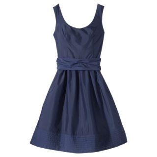 TEVOLIO Womens Taffeta Scoop Neck Dress with Removable Sash   Academy Blue   8