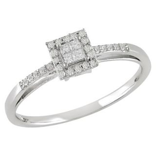 0.2 CT.T.W. Princess Cut Diamond Ring in 10K White Gold 6.0