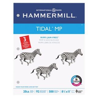 Hammermill Tidal MP Copy 3 Hole Punched Paper, 92 Brightness, 20 lb   White