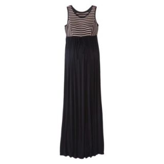 Liz Lange for Target Maternity Sleeveless Maxi Dress   Black/Gray M