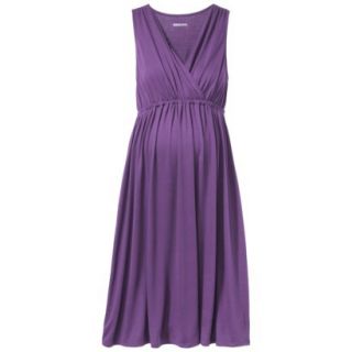 Merona Maternity Sleeveless V Neck Dress   Purple XXL