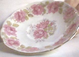Queen Anne (England) Lady Alexander Rose Saucer for Flat Cup, Fine China Dinnerw