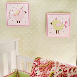 My Baby Sam Paisley Splash In Pink Wall Plaques