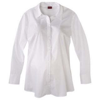Merona Maternity Long Sleeve Shirt   White XS