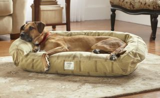 Deep Dish Toughchew Dog Bed / Medium Dogs 40 60 Lbs., Tan Multi