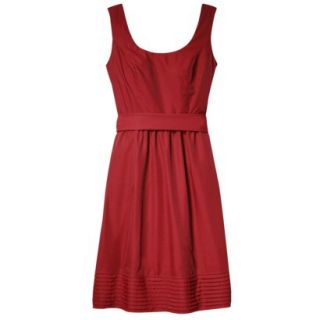 TEVOLIO Womens Taffeta Scoop Neck Dress with Removable Sash   Stoplight Red   6
