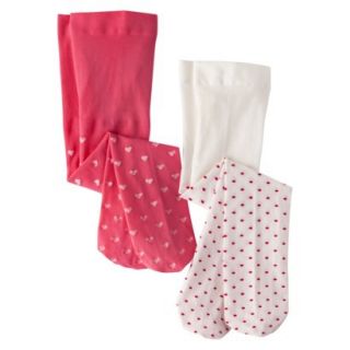 Cherokee Infant Toddler Girls 2 Pack Tights   Pink 2T/T