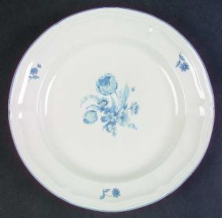Brick Oven Jardin Bleu Salad Plate, Fine China Dinnerware   White With Blue Flow