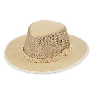 PANAMA JACK Scala Felt Outback Hat Big and Tall, Natural, Mens