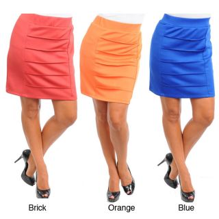 Stanzino Womens Plus Pleated Mini Skirt