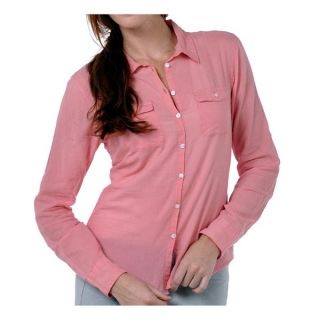 Horny Toad Airbrush Shirt   Long Sleeve (For Women)   EGRET STRIPE (M )