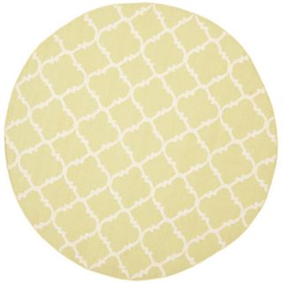 Safavieh Dhurries Light Green/Ivory Checked Rug DHU554A Rug Size Round 6