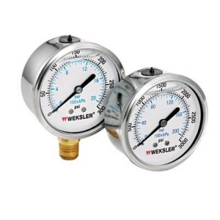Weksler Liquid Filled Gauges w/Stainless Steel Case   BY12YCB4LW
