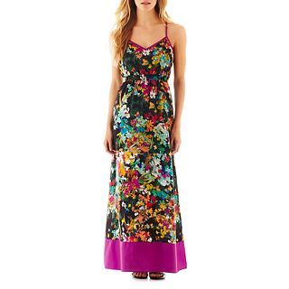 Sleeveless Floral Maxi Dress, Multi