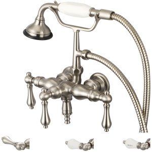Water Creation F6 0017 02 CL Vintage Classic 3 3/8 In. Center Wall Mount Tub Fau