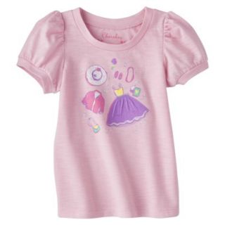 Cherokee Infant Toddler Girls Short Sleeve Tee   Fun Pink 12 M