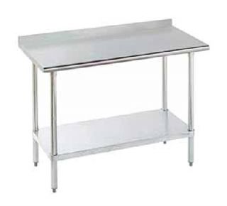 Advance Tabco Work Table   30x84, 1.5 Splash, Adjustable Undershelf, Stainless Steel